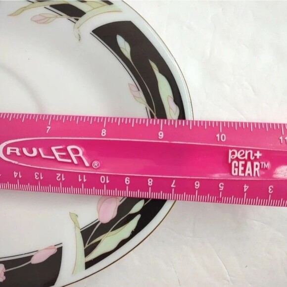 Fairfield Vanessa Gravy Boat with Plate Gold trim Floral Vintage Discontinued - Picture 14 of 16